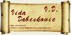 Vida Dabesković vizit kartica